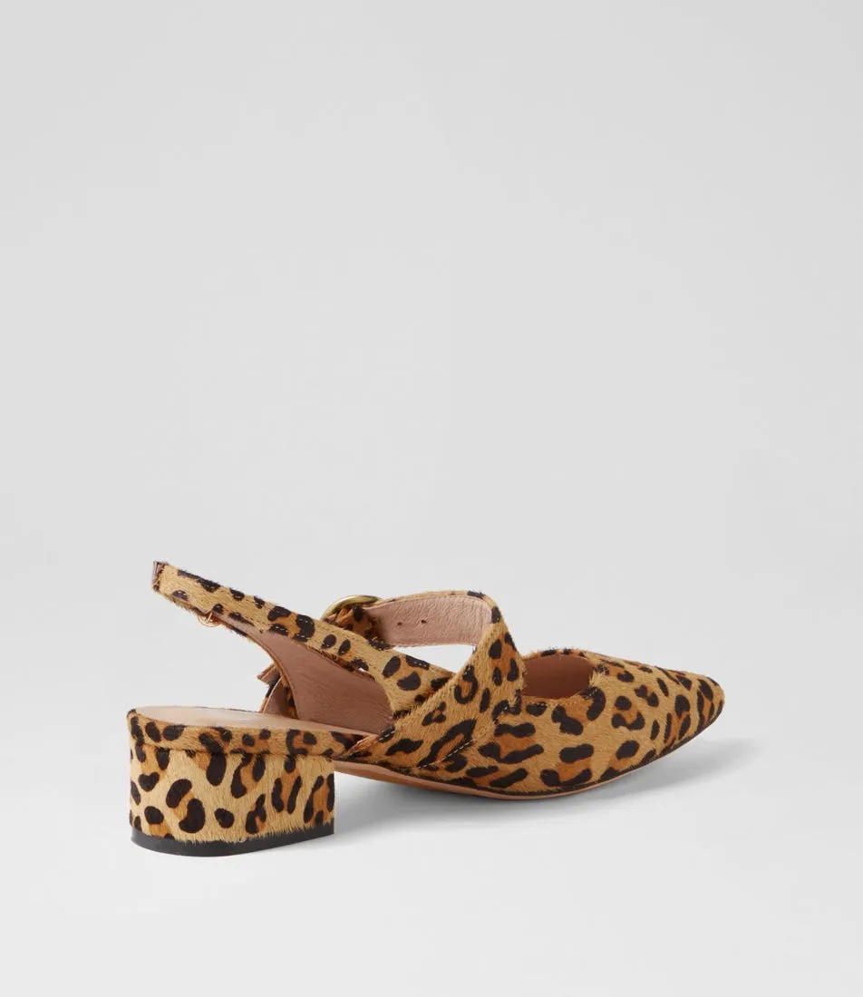 MOLLINI Thetime Leopard Pony Mary Jane Heels