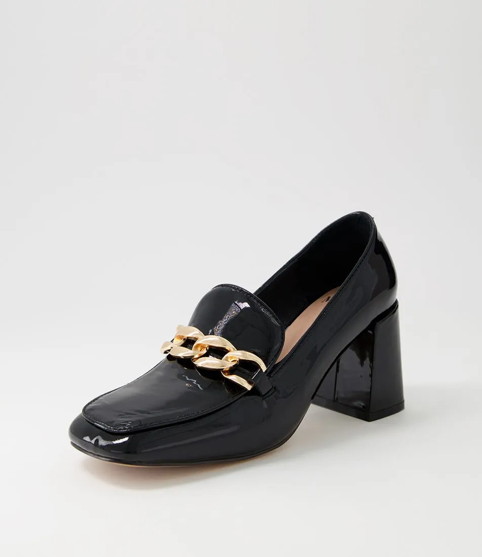 MOLLINI Tulsa Black Patent Leather Heels