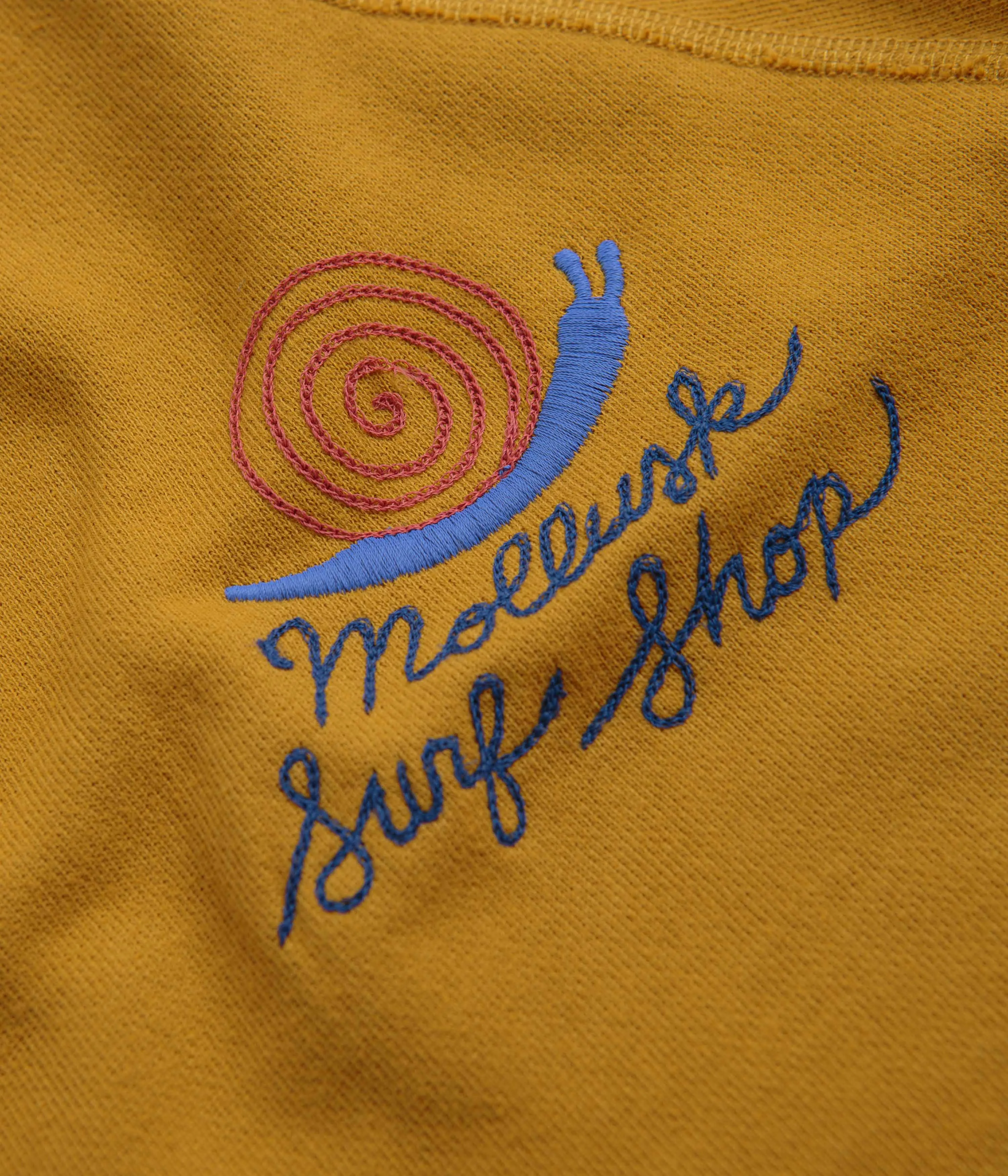 Mustard Snail Crewneck Womens Sweatshirt