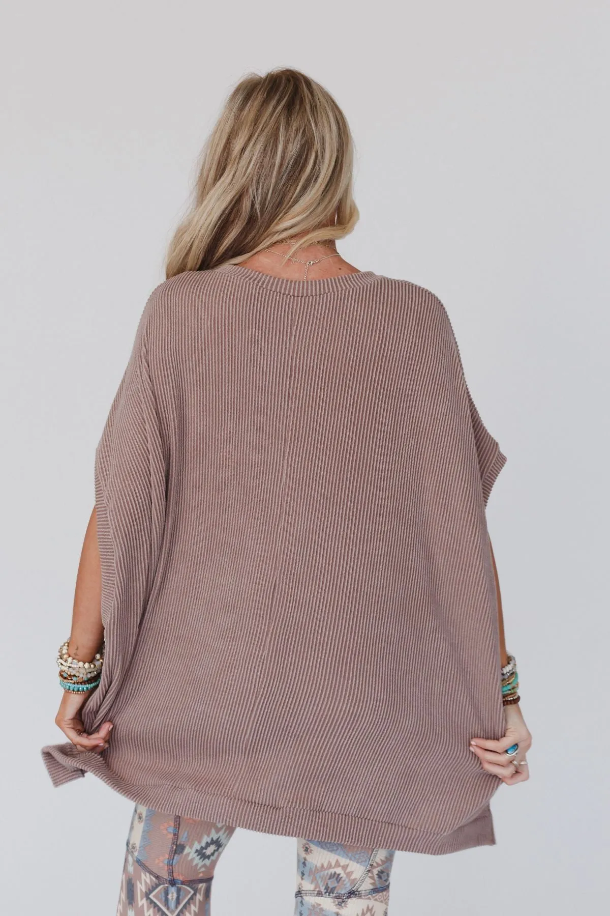 Moon Glow Texture Knit Top - Acorn