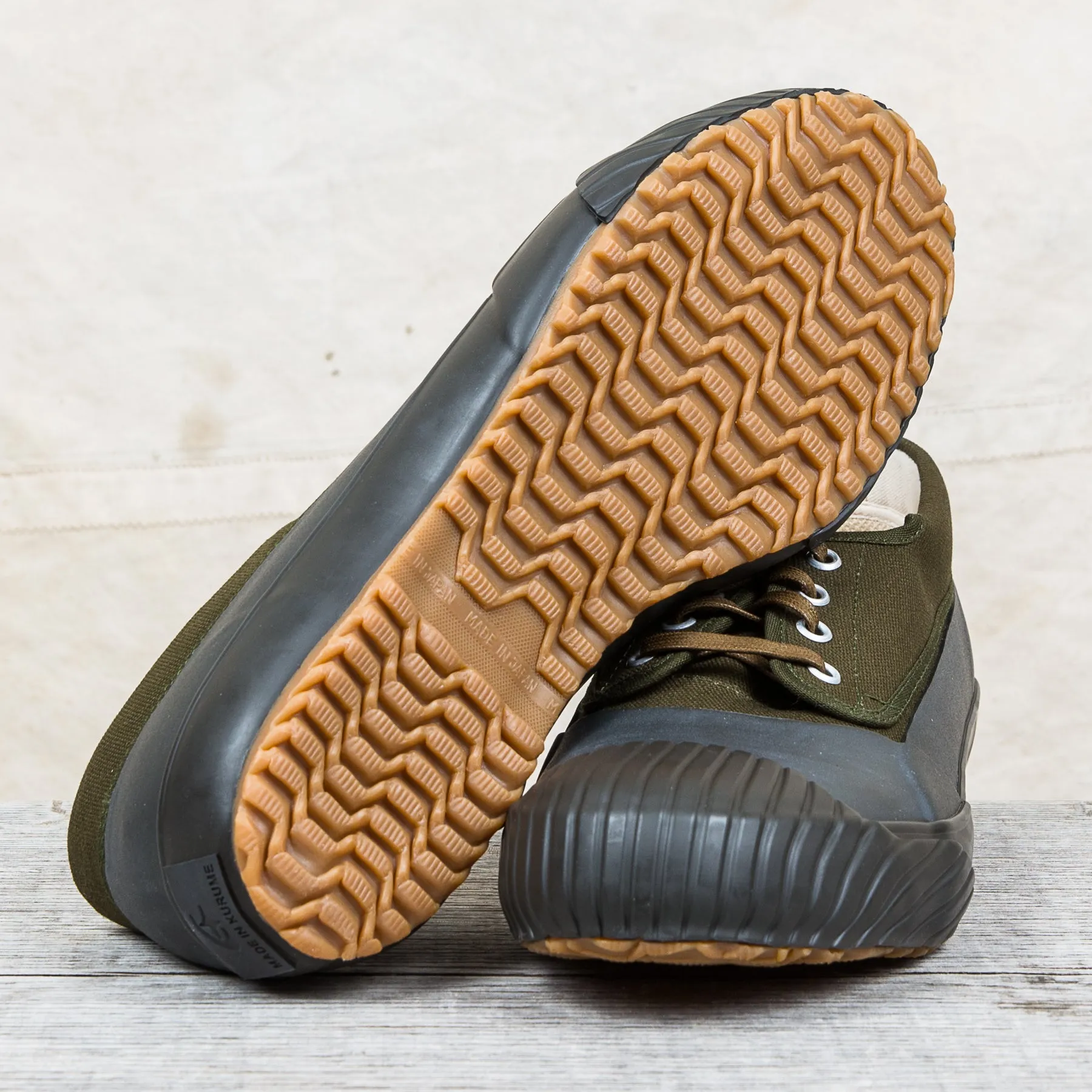 Moonstar Mudguard Vulcanized Rubber Shoes Olive