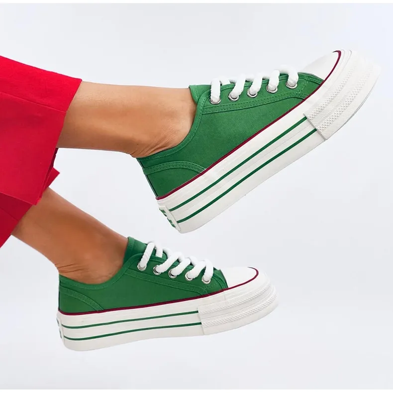 Moorel Green double sole sneakers