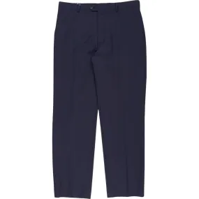 Moss Navy Relaxed Fit Trousers