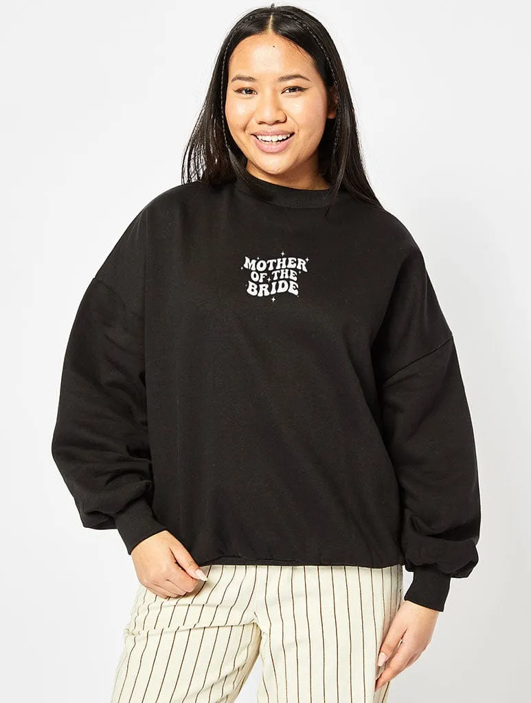 Mother Of The Bride Sweatshirt In Black