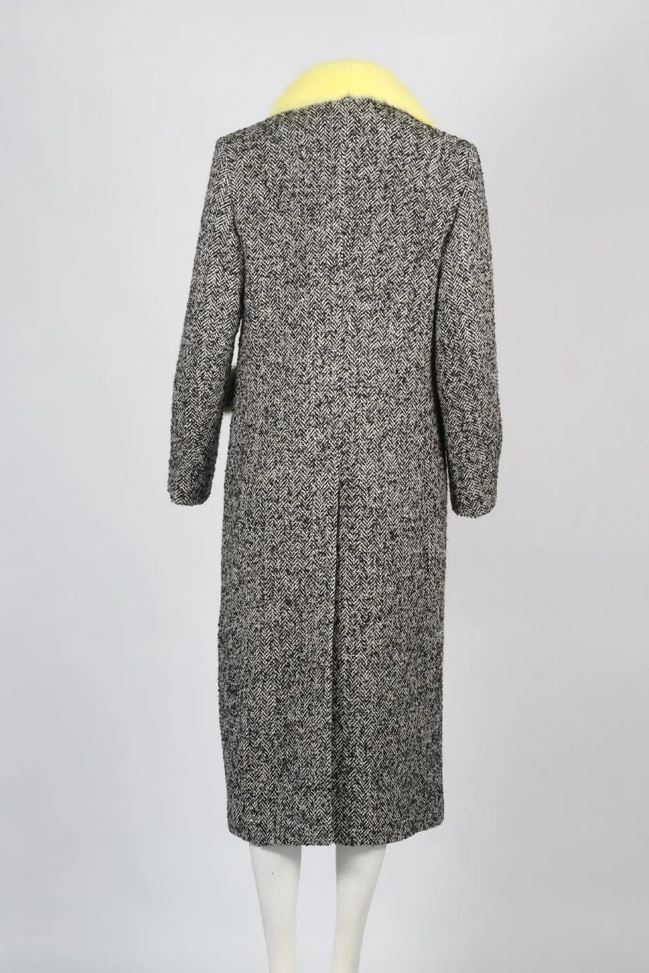 Mouche Fur Wool Blend Coat Size 44 UK 12