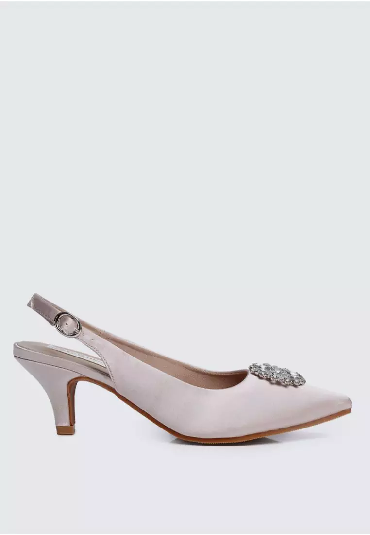 My Ballerine My Ballerine Jeannie Comfy Heels In Champagne