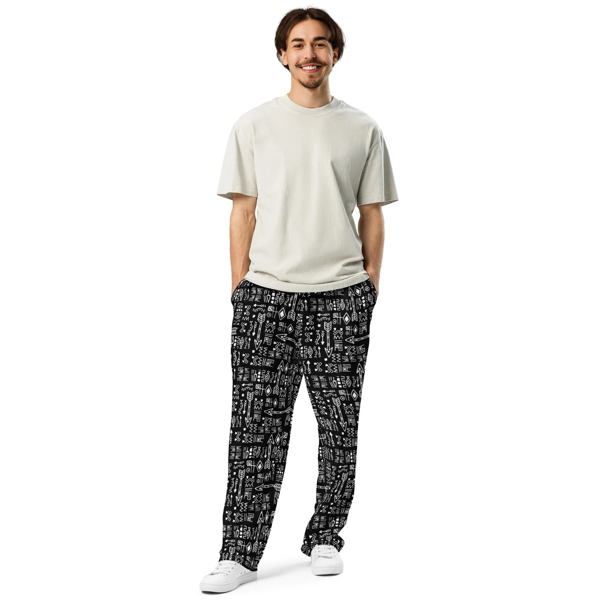 Native American Inspired Doodle Wide-leg joggers