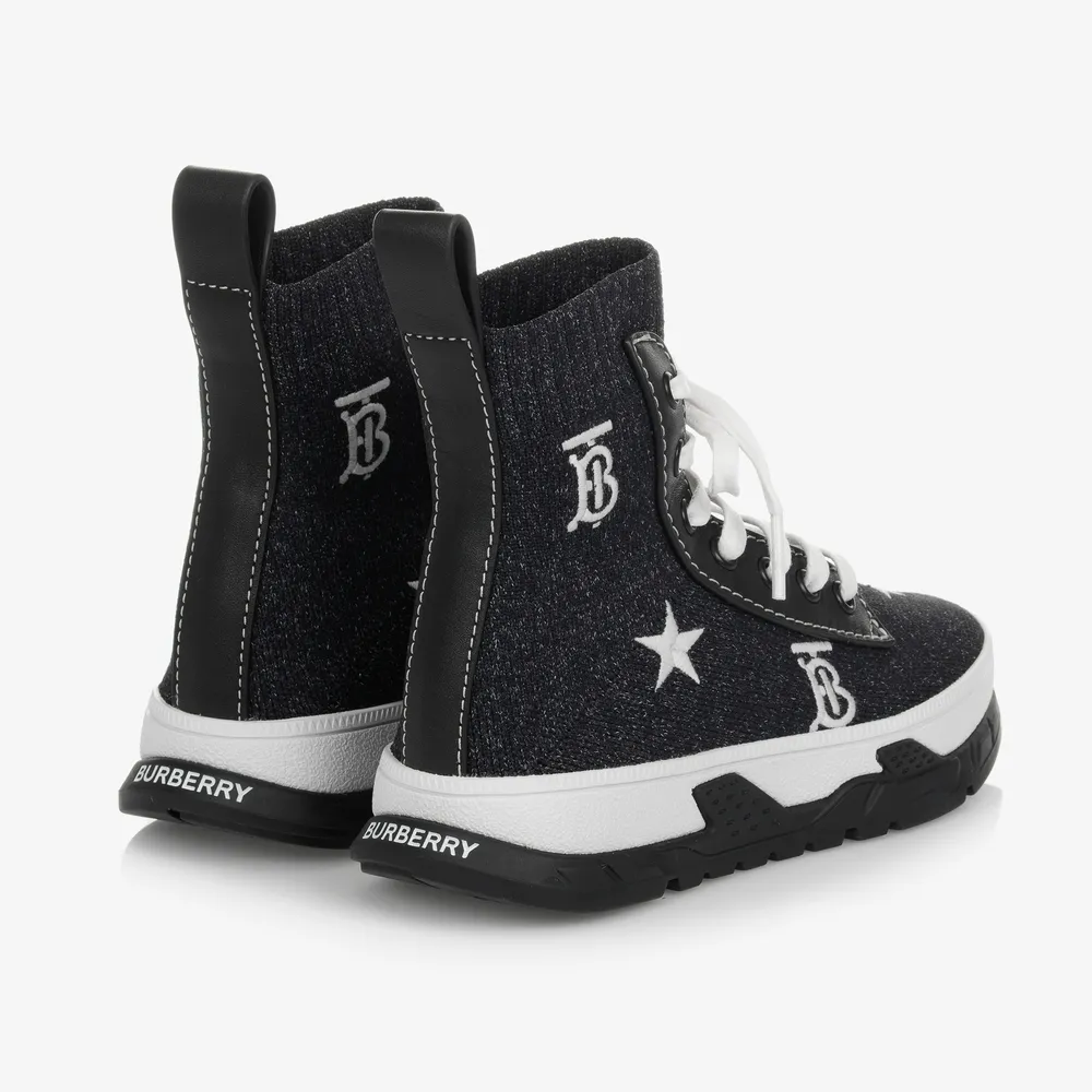 Navy Blue Logo Sock Trainers