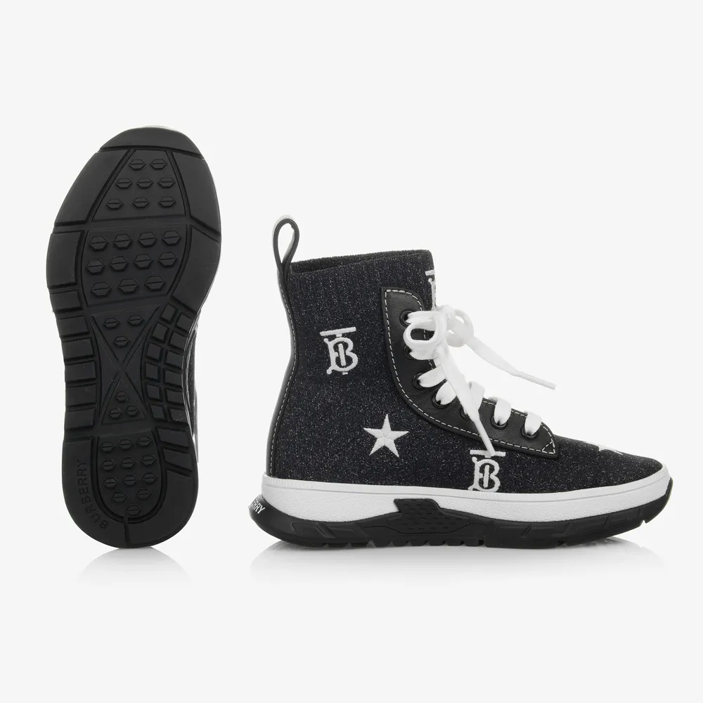 Navy Blue Logo Sock Trainers