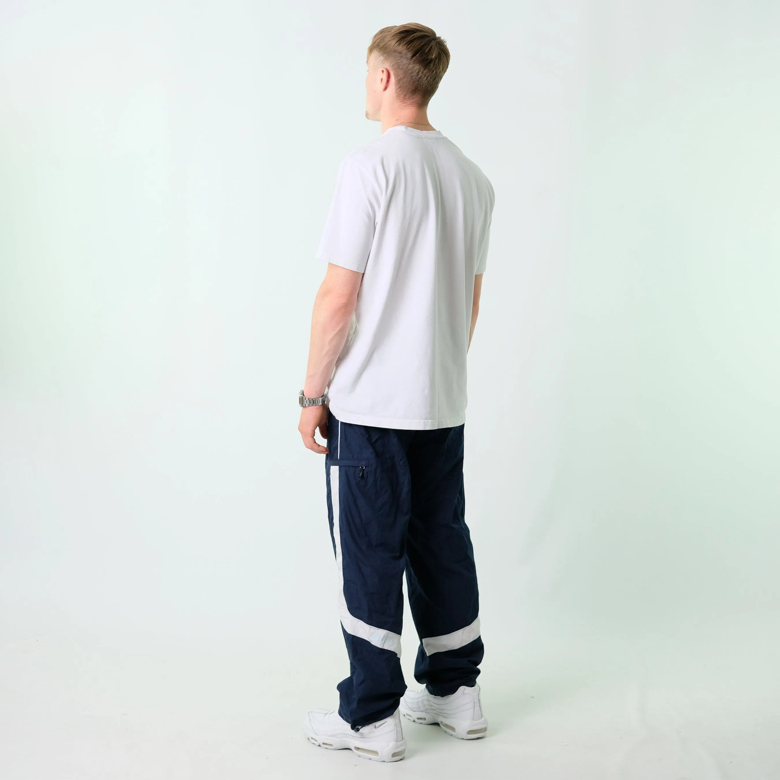 Navy Blue y2ks Nike Tracksuit Bottoms  Baggy Pants (31x32)