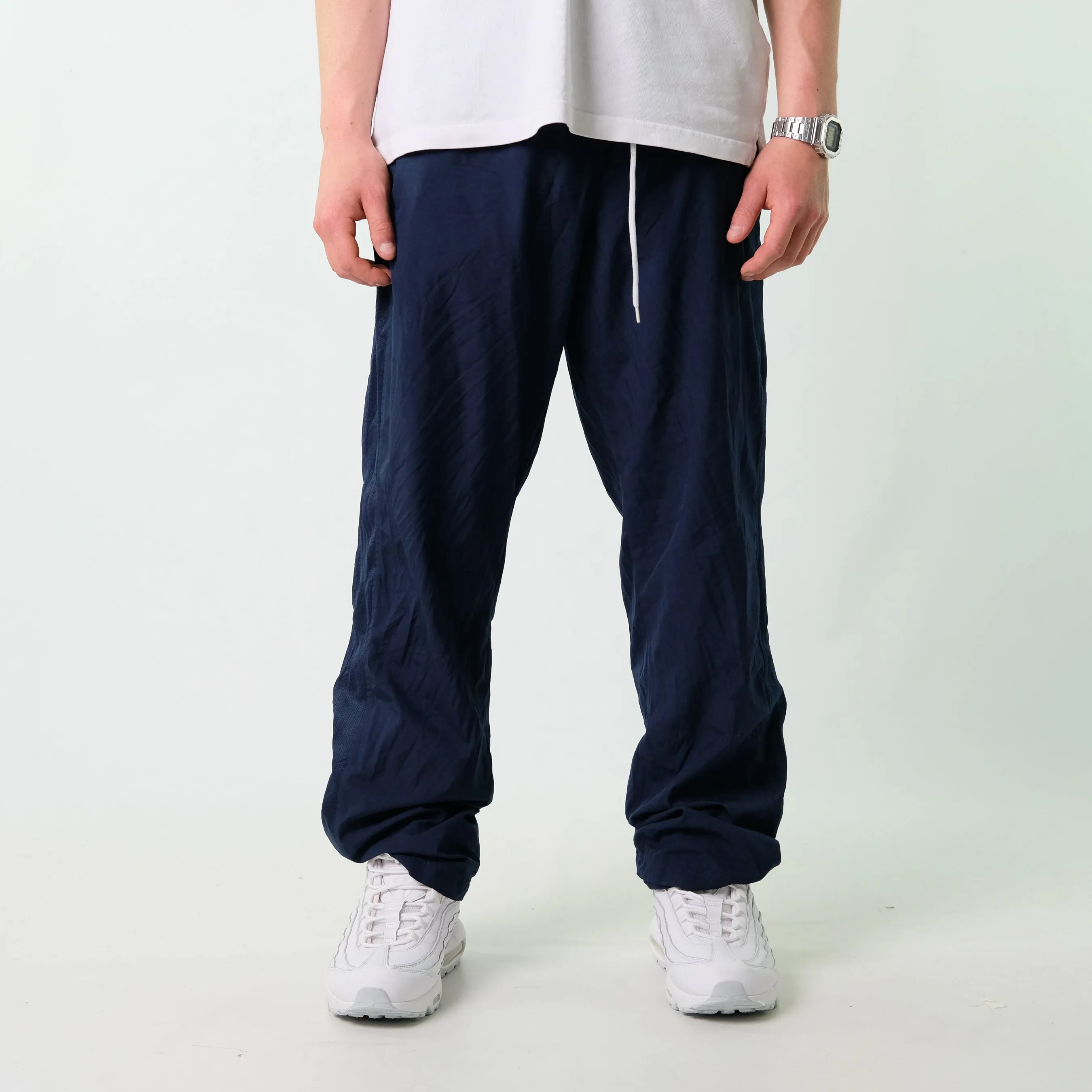 Navy Blue y2ks Nike Tracksuit Bottoms  Baggy Pants (34x32)