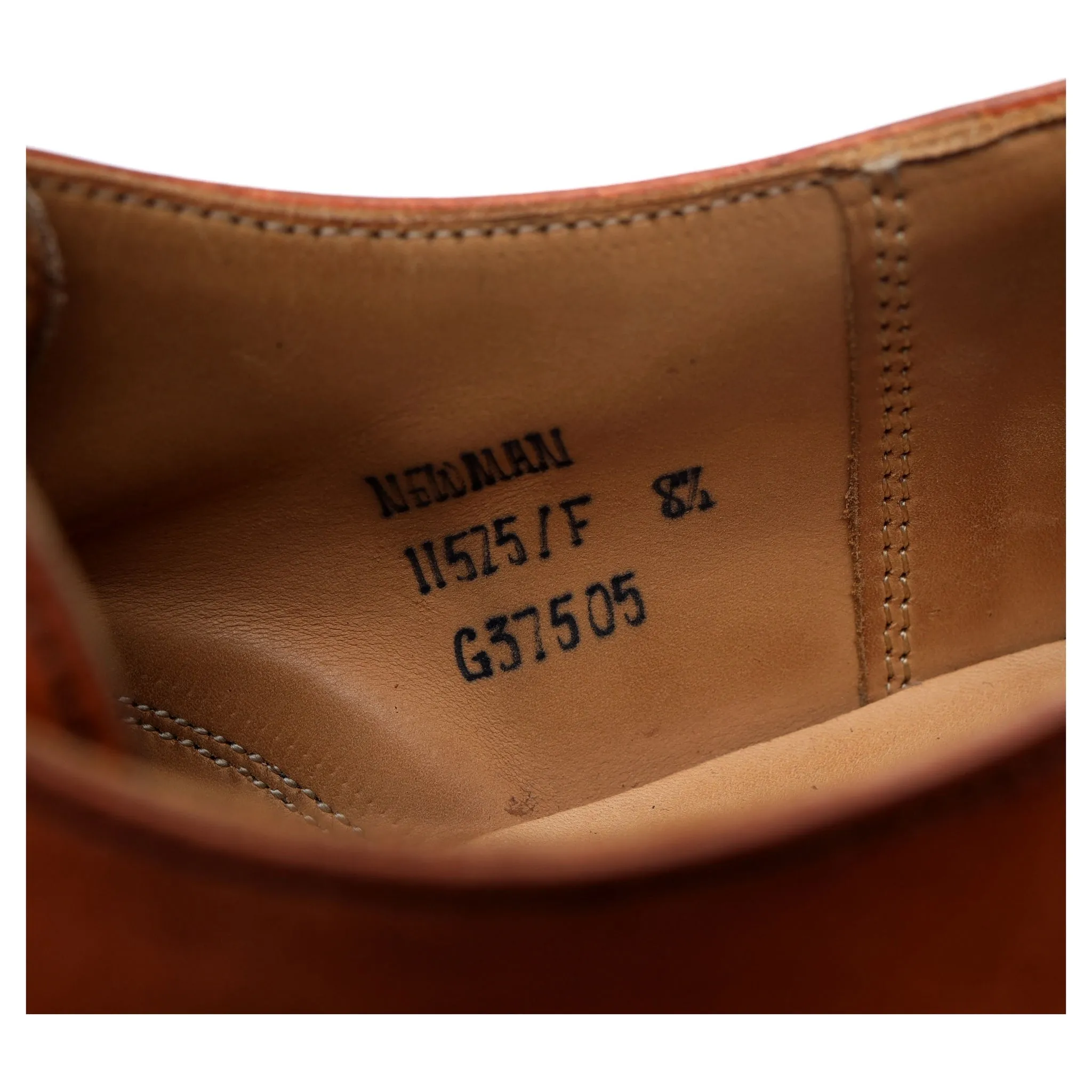 'Newman' Tan Brown Leather Derby UK 8.5 F