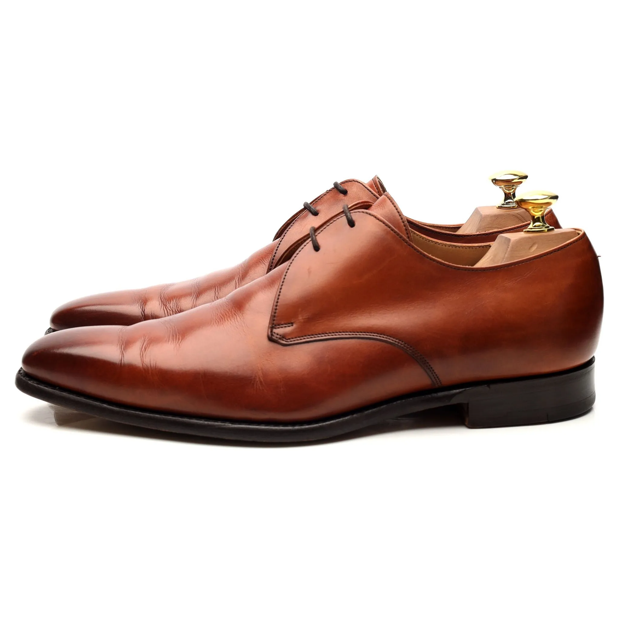 'Newman' Tan Brown Leather Derby UK 8.5 F