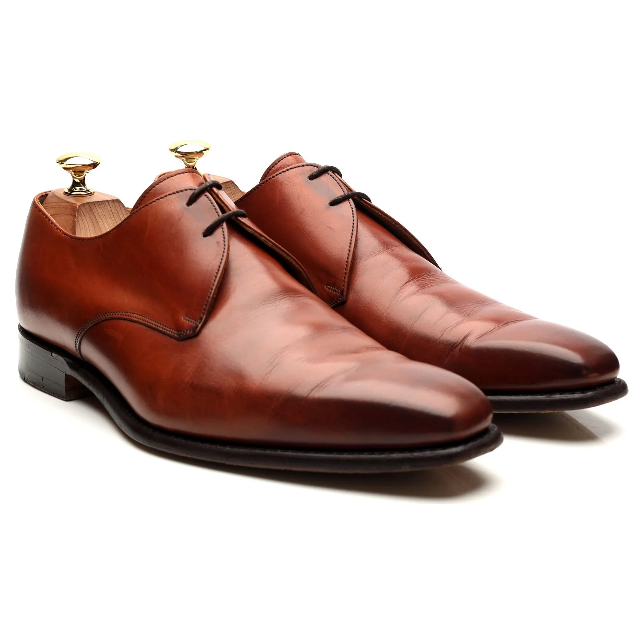 'Newman' Tan Brown Leather Derby UK 8.5 F