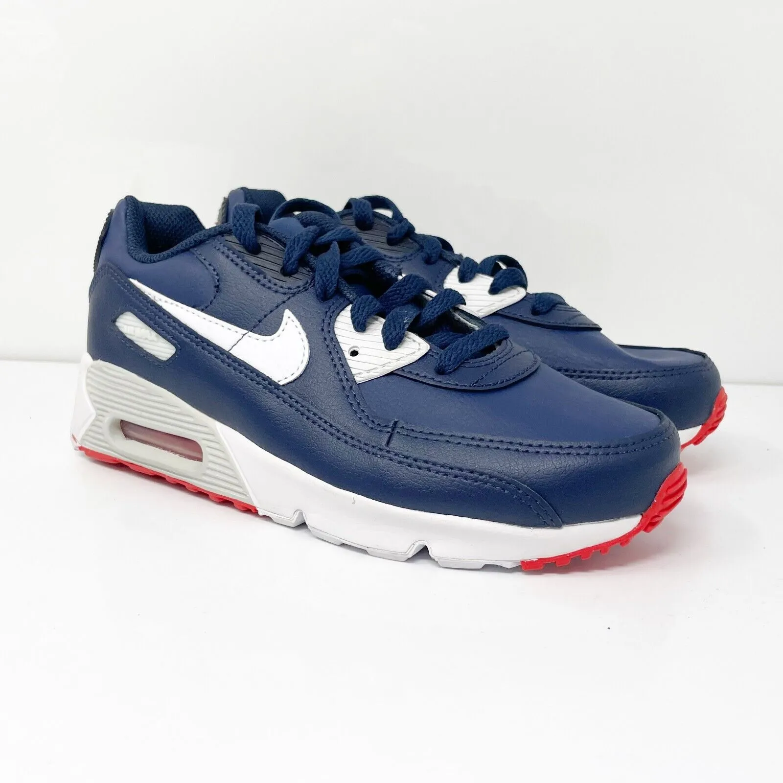 Nike Boys Air Max 90 DV3608-400 Blue Running Shoes Sneakers Size 3Y