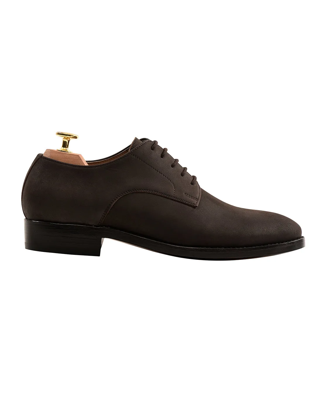 High-Quality Brown Nubuck Derby Shoes