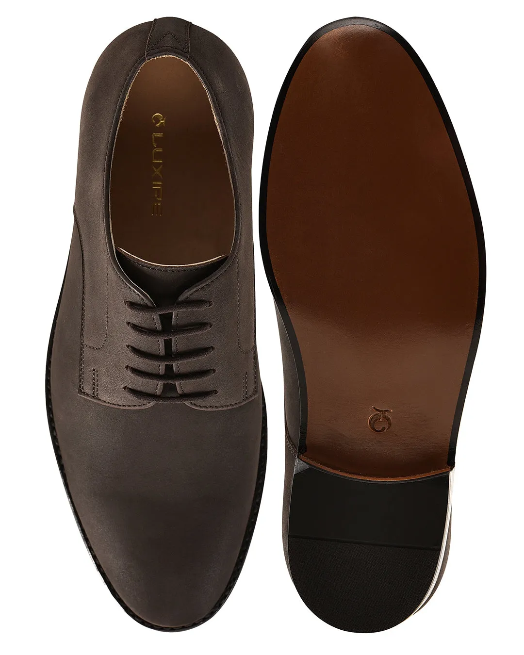 High-Quality Brown Nubuck Derby Shoes