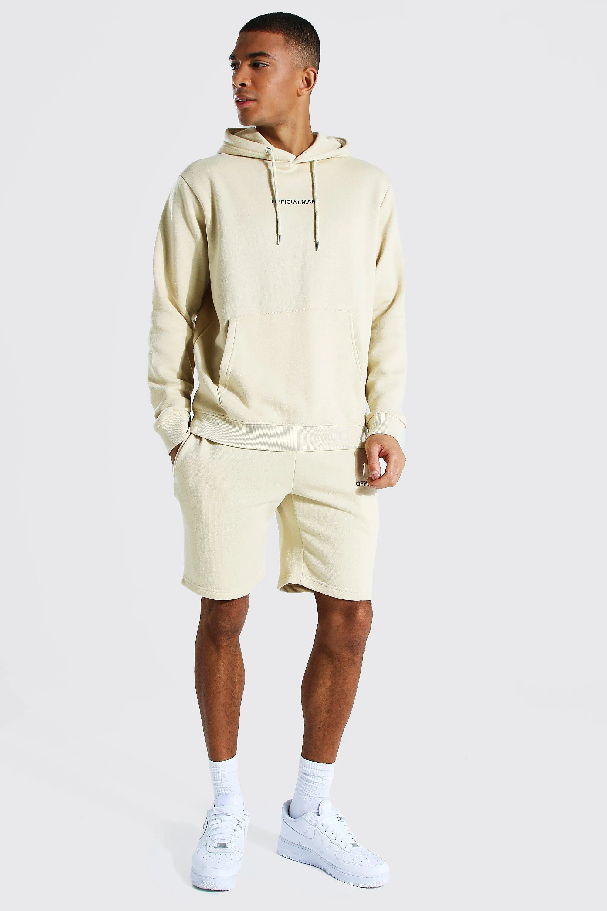 Official Man Hooded Short Tracksuit | boohooMAN UK