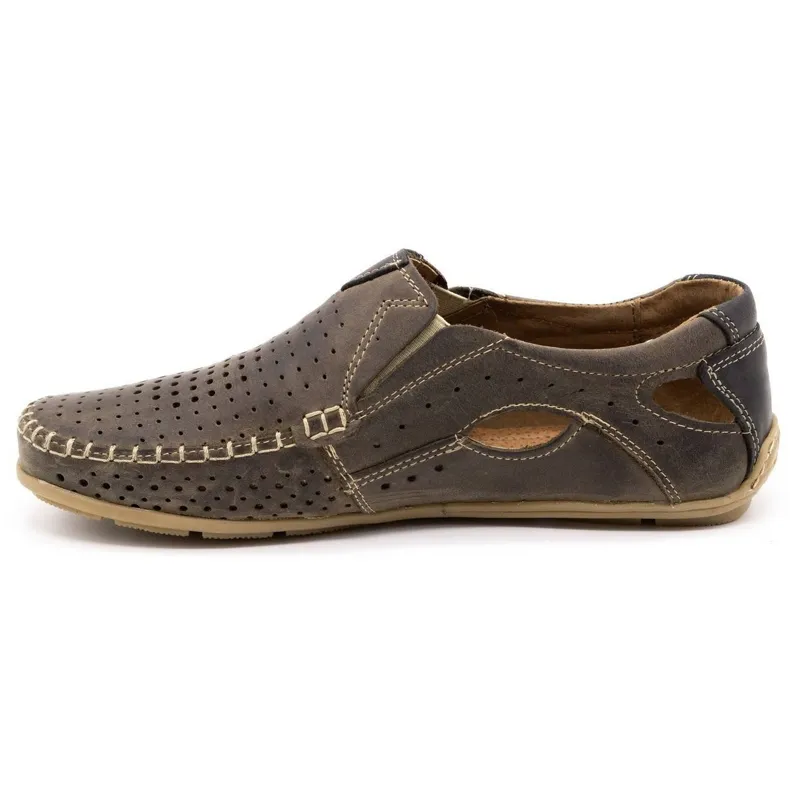 Men's Brown Summer Moccasins