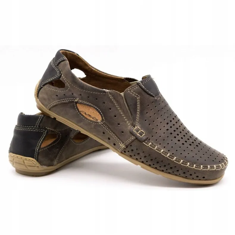 Men's Brown Summer Moccasins