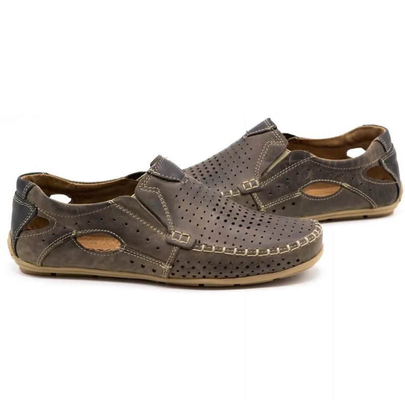 Men's Brown Summer Moccasins