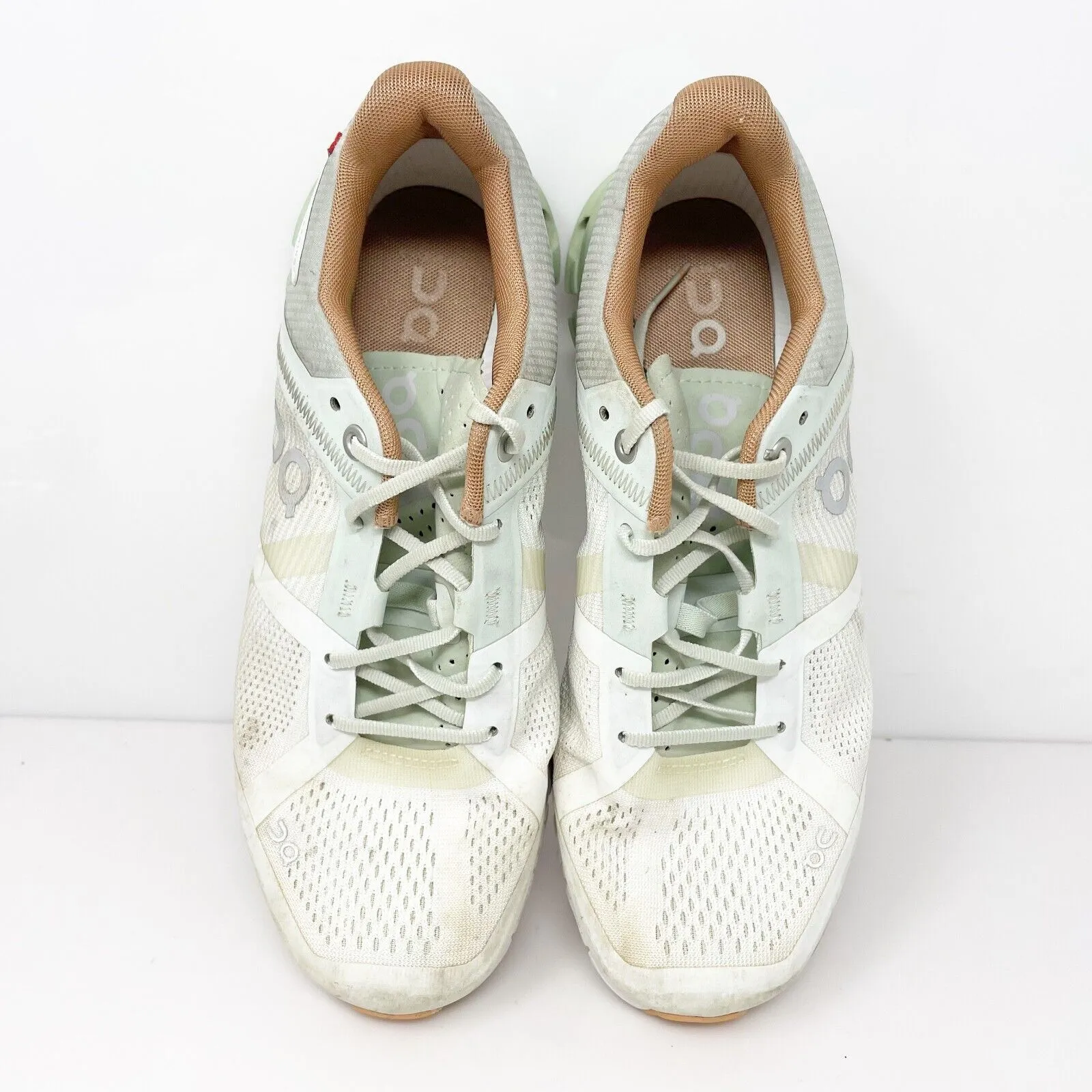 On Womens Cloudflow White Running Shoes Sneakers Size 8