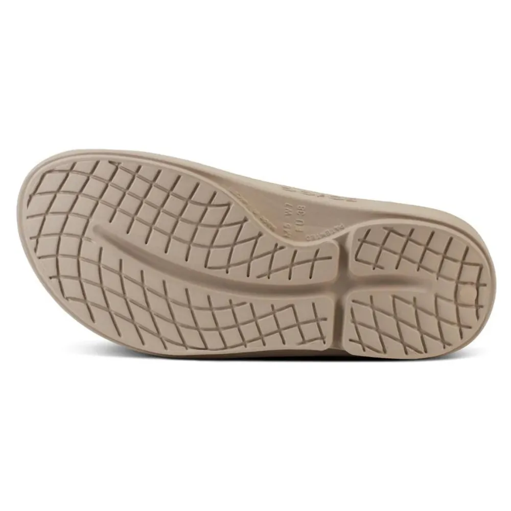 OOFOS OOahh Slide Nomad Taupe Sandal (Unisex)