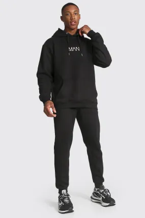 Original Man Print Hooded Tracksuit | boohooMAN UK