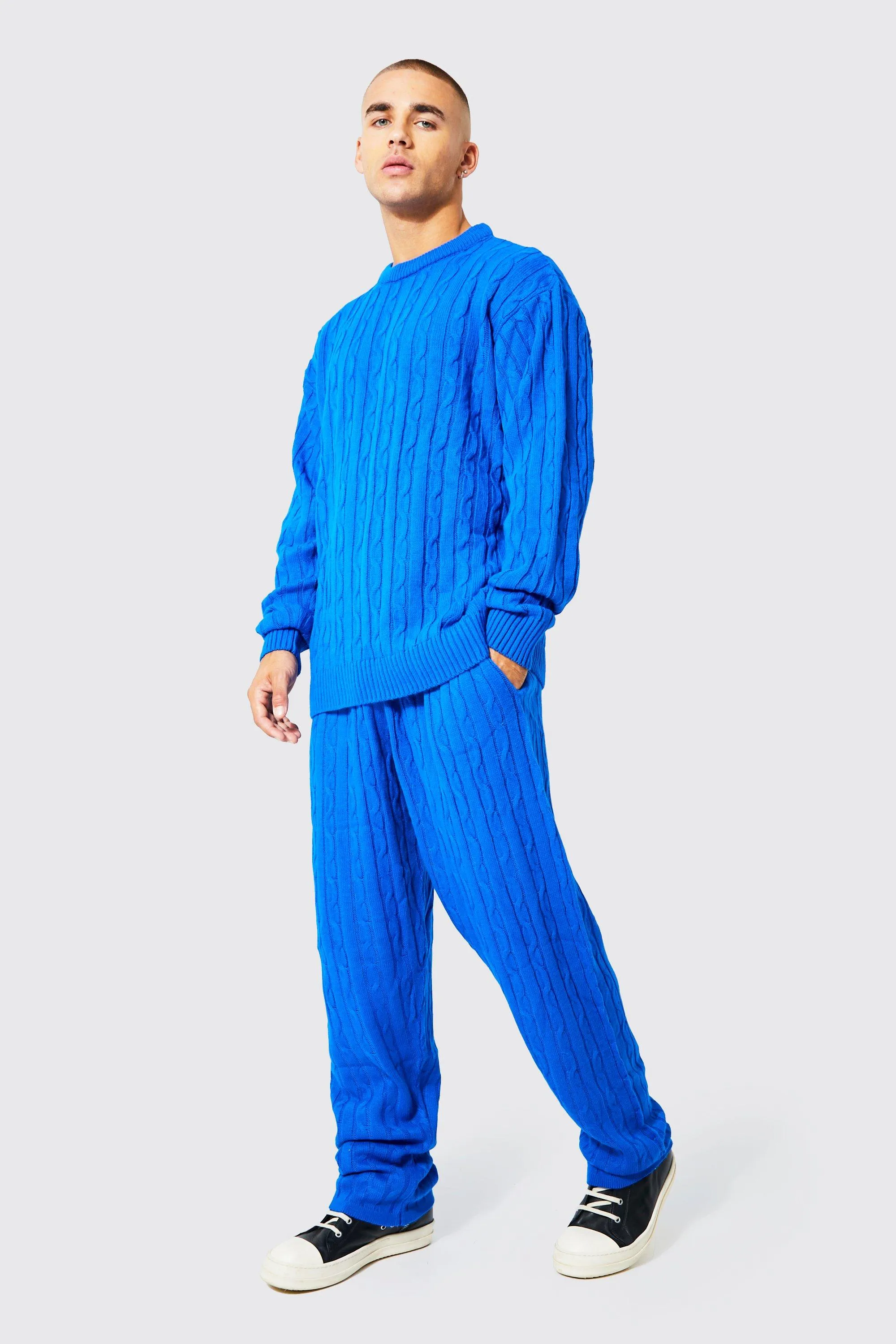 Knit Cable Oversized Tracksuit