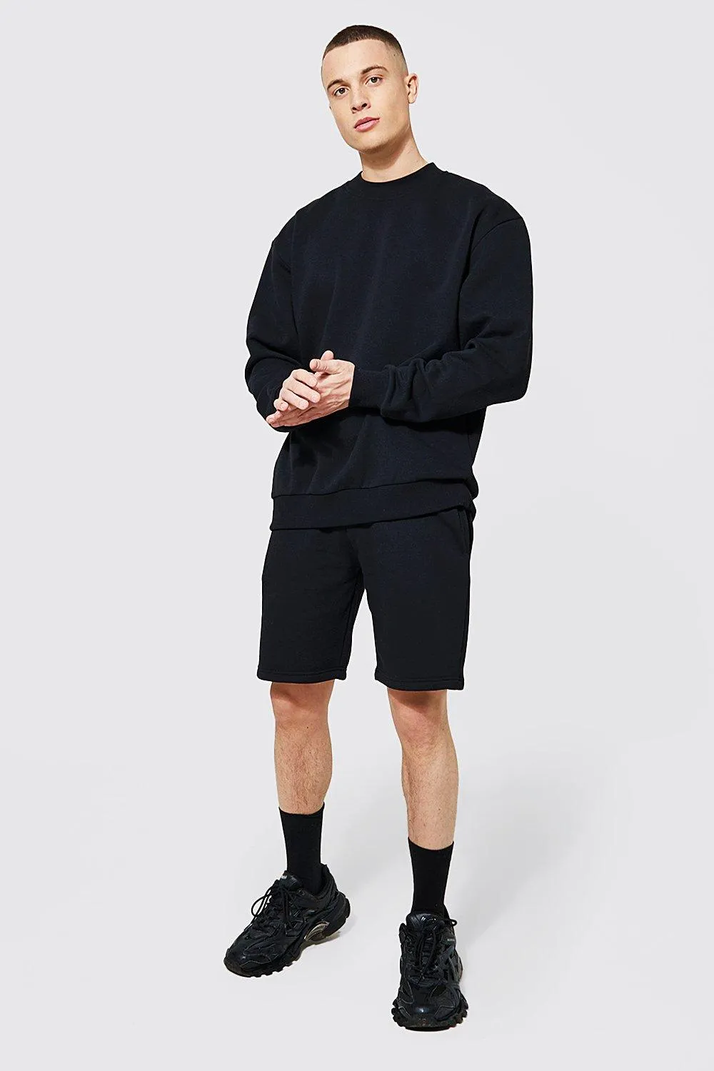 Oversized Extended Neck Short Tracksuit