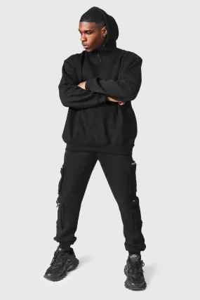 Oversized Man Utility Hooded Tracksuit | boohooMAN UK