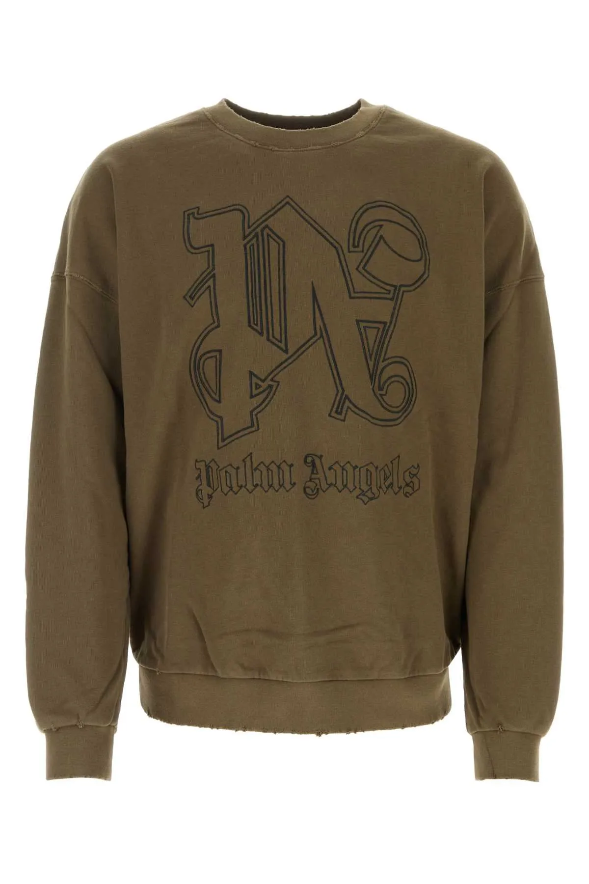 Palm Angels Mud Cotton Oversize Sweatshirt