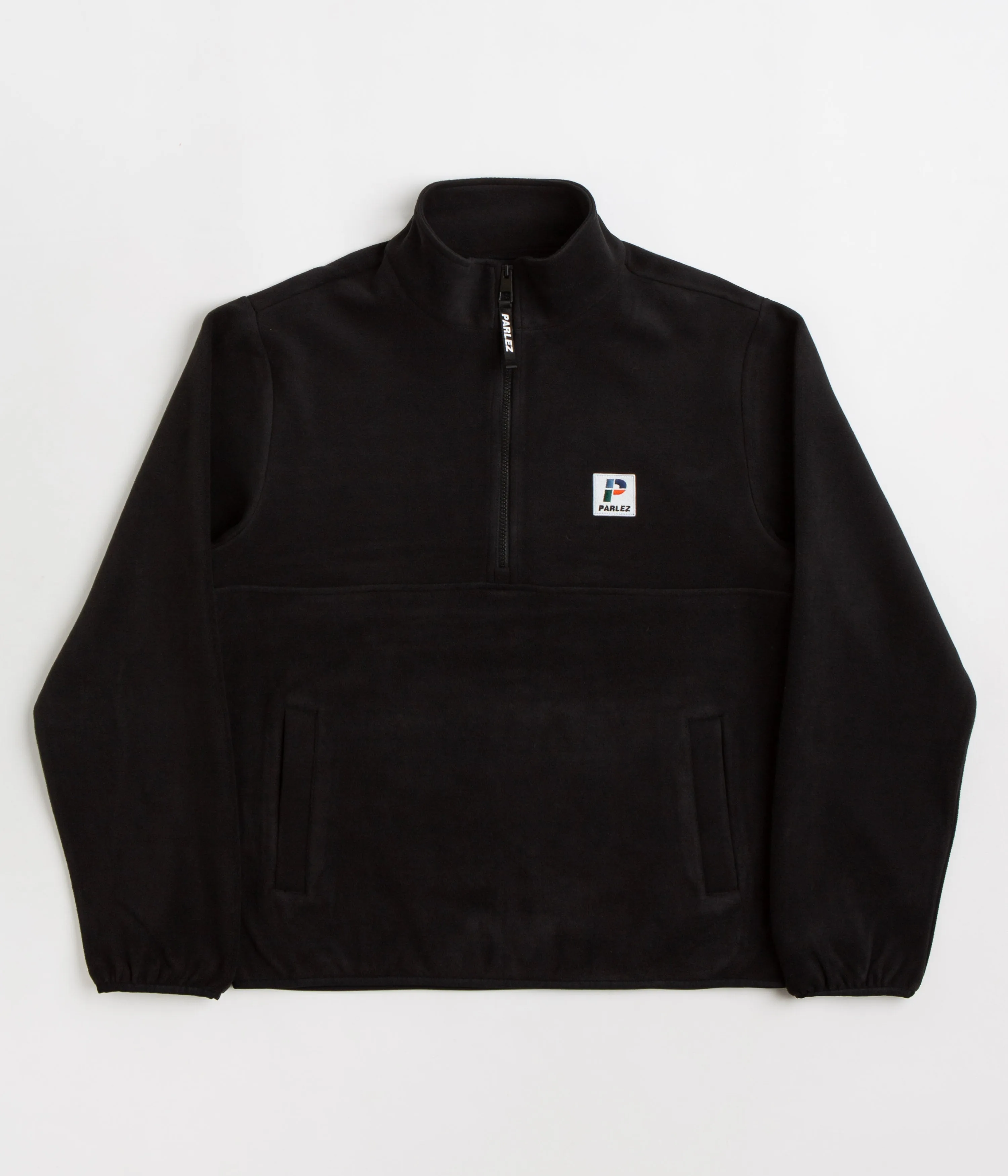 Reese Fleece Quarter Zip Sweatshirt in Black