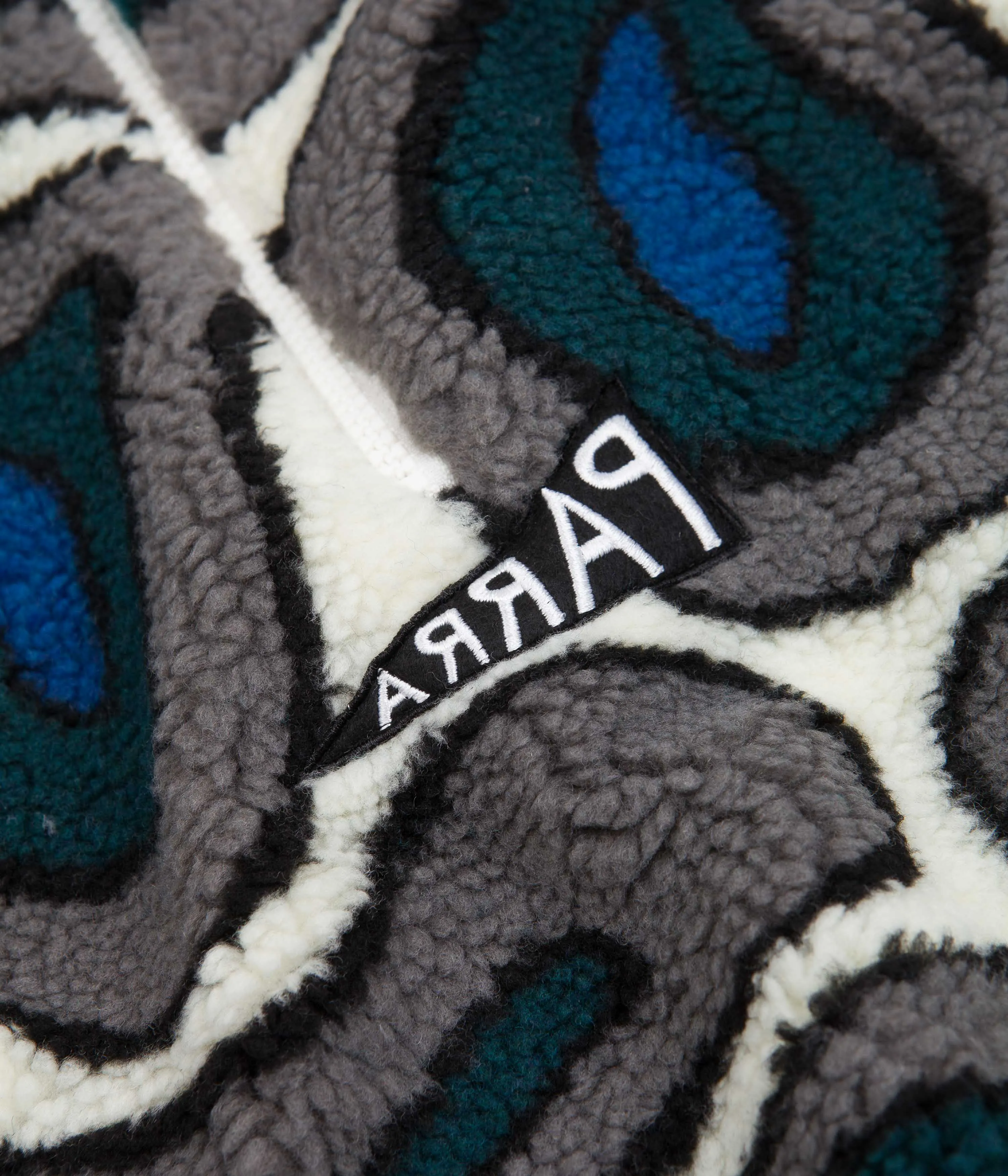 Parra Amethyst Geode Fleece Pullover - Stone Blue.