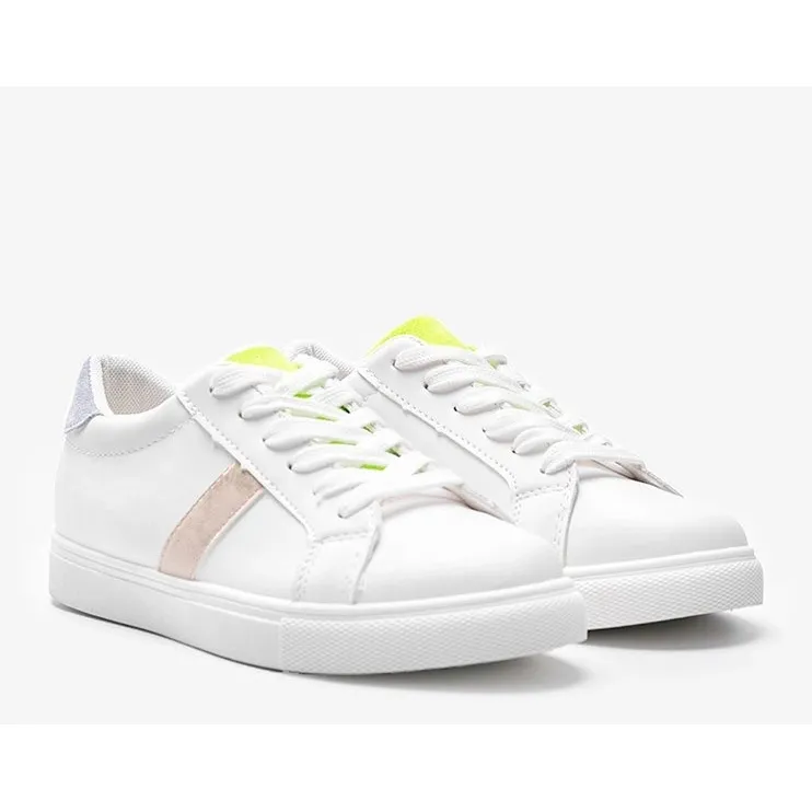 Pastel white Estefani sneakers