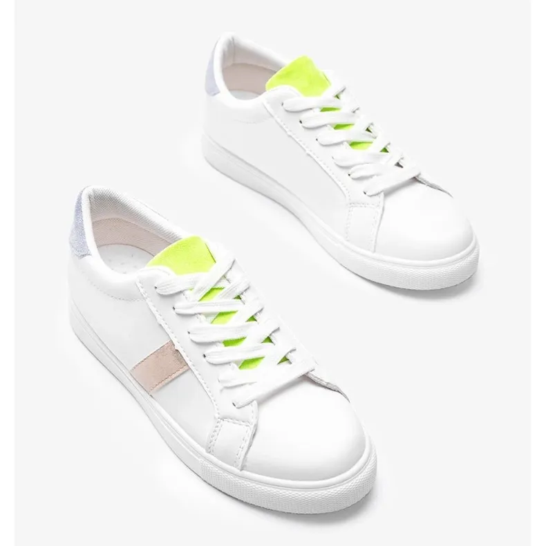 Pastel white Estefani sneakers