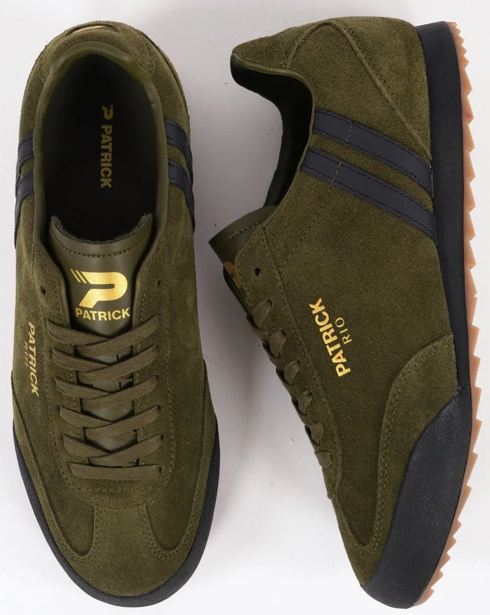 Patrick Rio Trainers Olive / Black