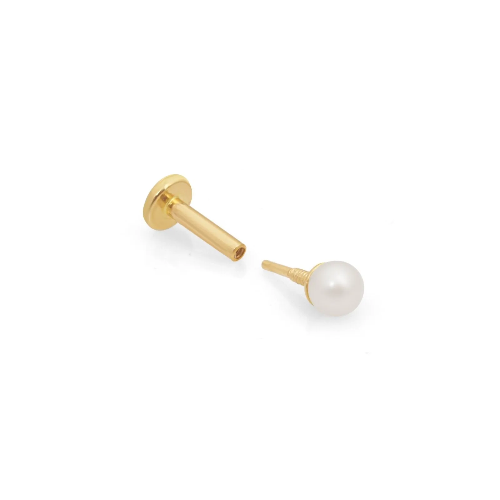 Pearl Flat Back Earring Stud