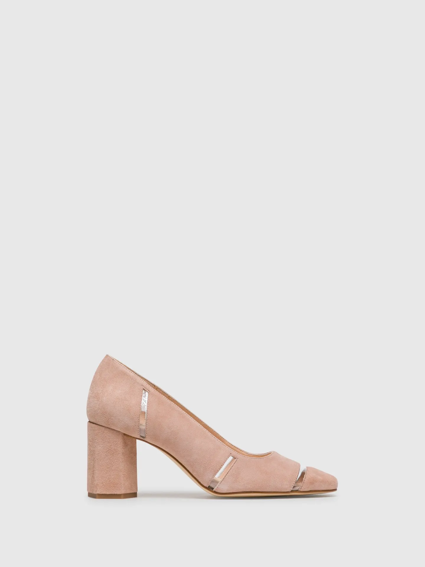 Pink Square Toe Pumps Shoes