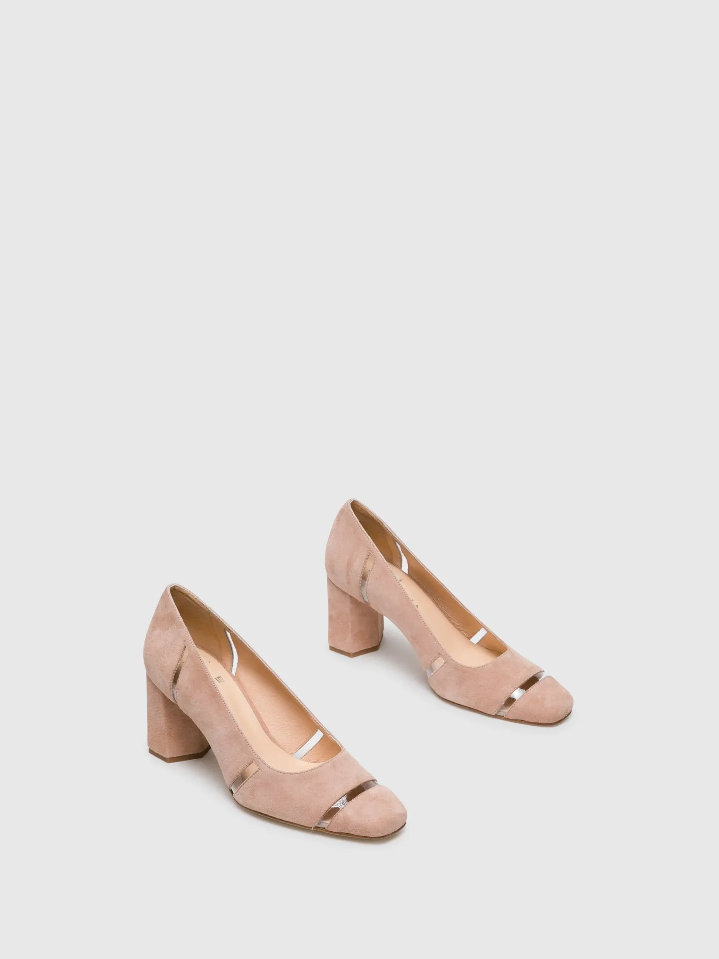 Pink Square Toe Pumps Shoes