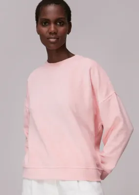 Pink Towelling Boyfriend Sweatshirt