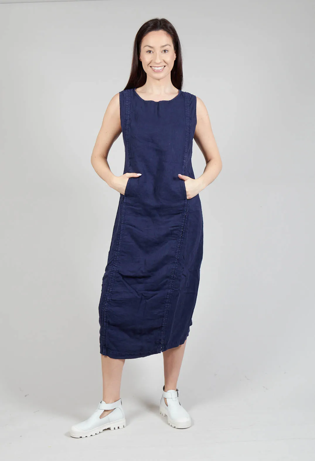 Pinned Dress in Gentian