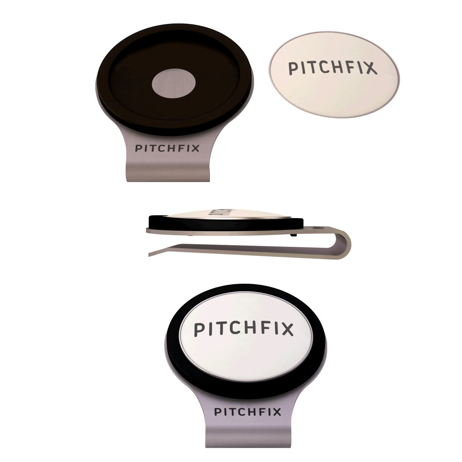 Pitchfix Hat Clip 2.0 - Black - Golf Accessory