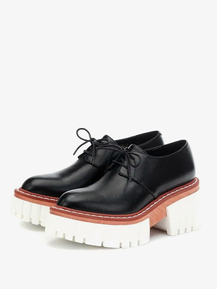 Platform Round Toe Oxfords