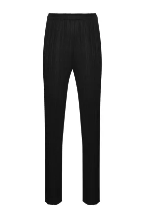 Pleated full-length trousers, black (carryover)