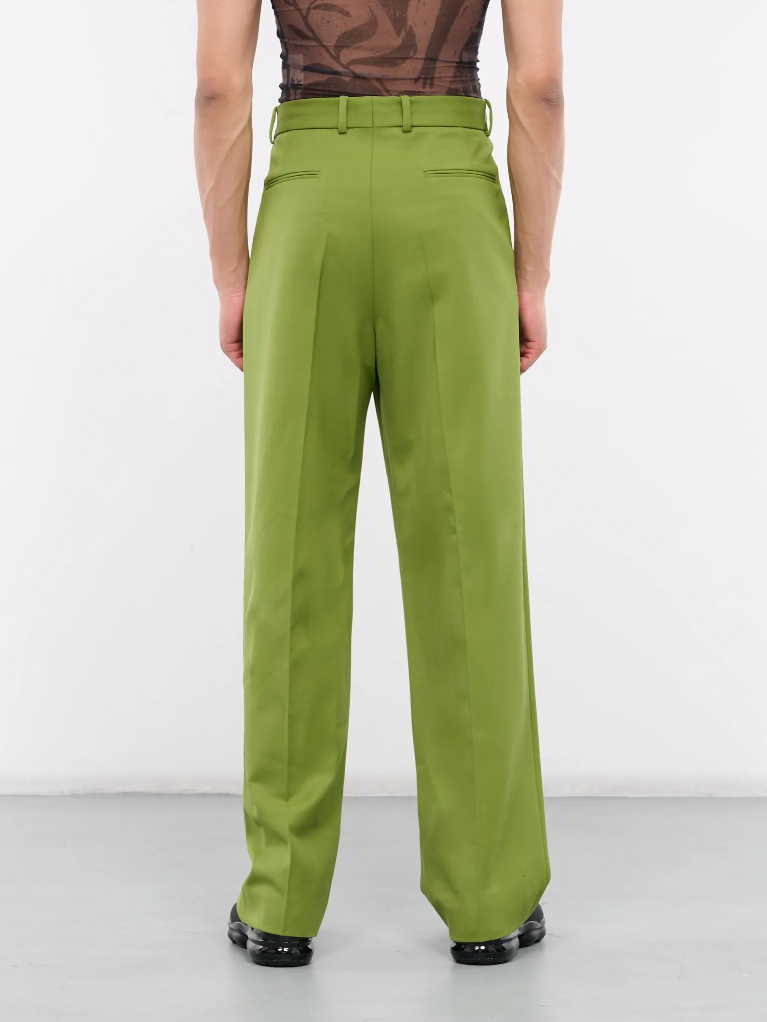 Pleated Trousers (241-M5030-W118-LIME)