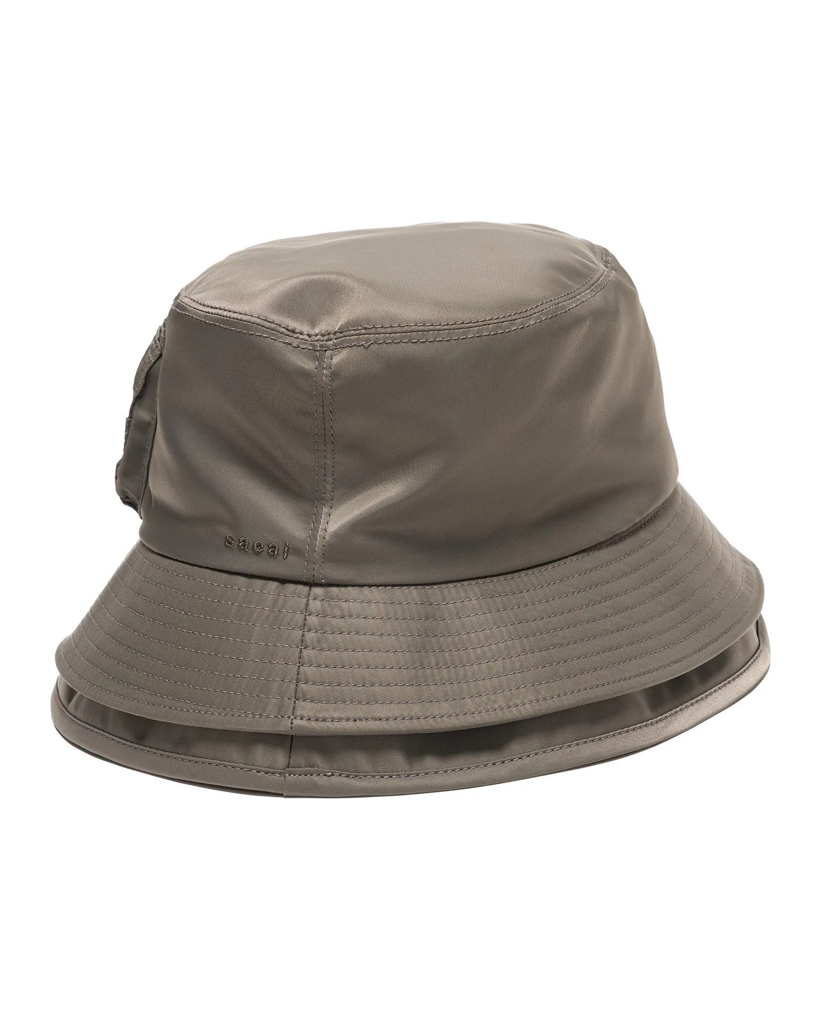 Pocket Double Brim Hat / Nylon Twill Taupe