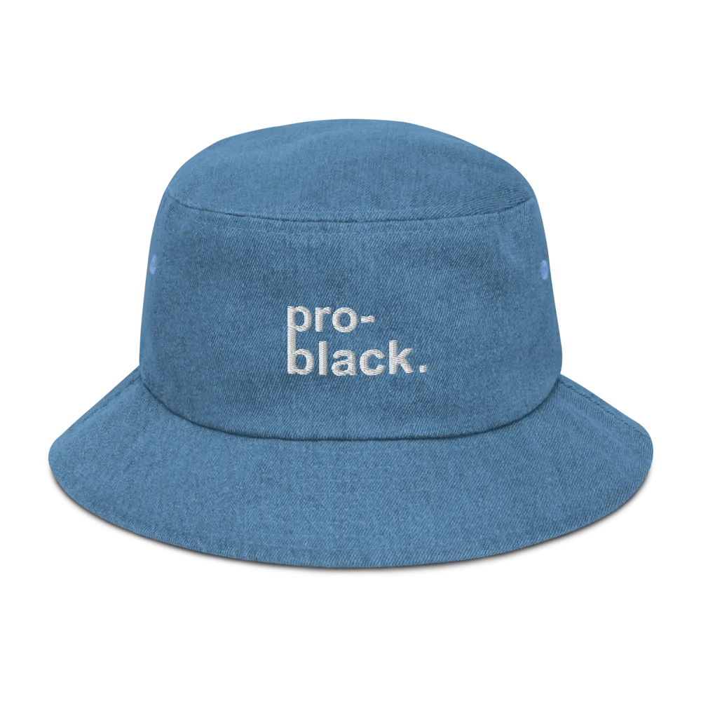 Pro-Black Denim Bucket Hat