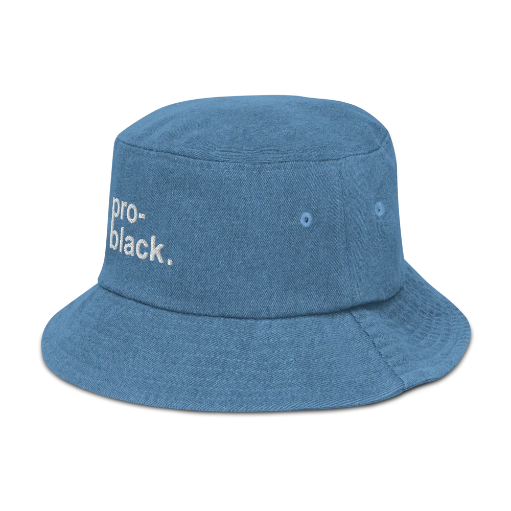 Pro-Black Denim Bucket Hat