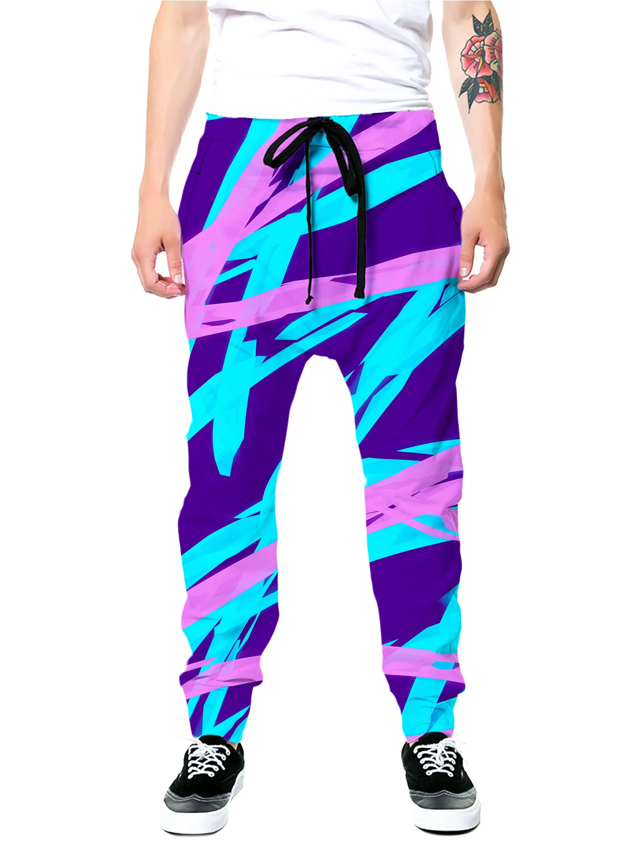 Purple and Blue Rave Abstract Joggers